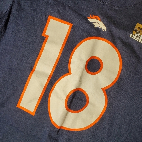 Nike Denver Broncos Football Peyton Manning T-Shirt Size Large NWOT Blue Orange - Picture 16 of 16